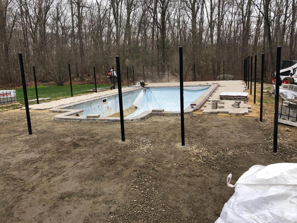 West Greenwich, RI pool fence work