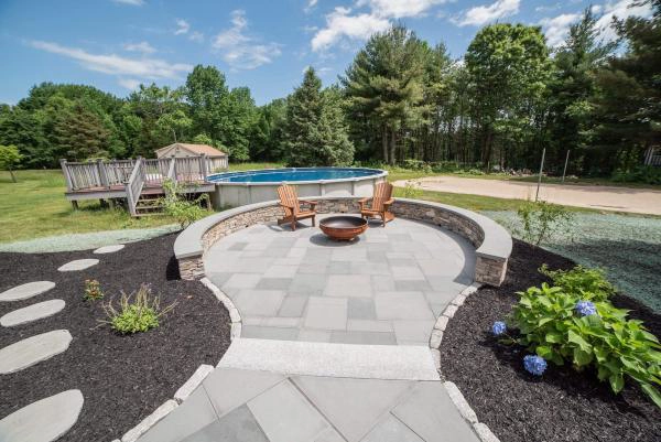 Harrisville, RI walkway to patio