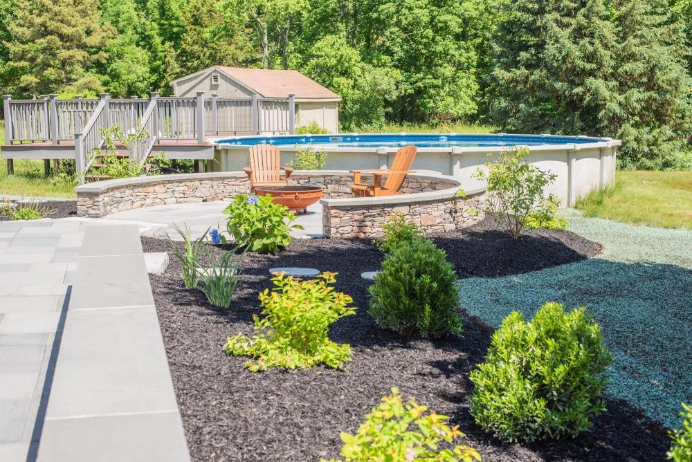 Harrisville, RI patio overview